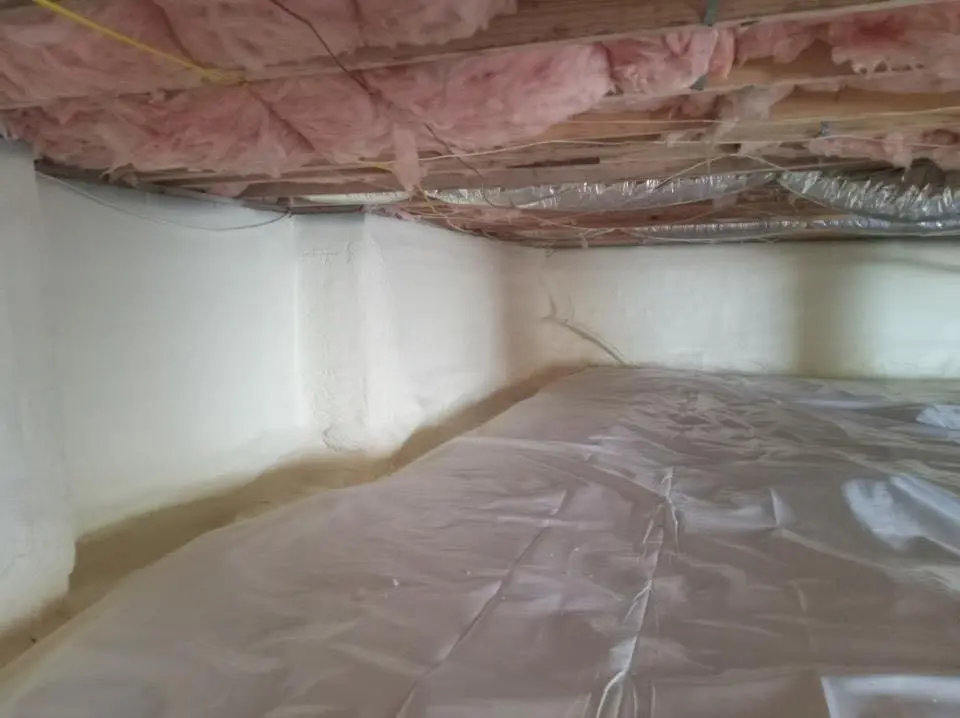Crawl space encapsulation with closed-cell spray foam for Spray Foam Roofing in Gilbert
